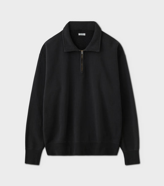 Half-Zip Sweat Shirt / Sand Beige
