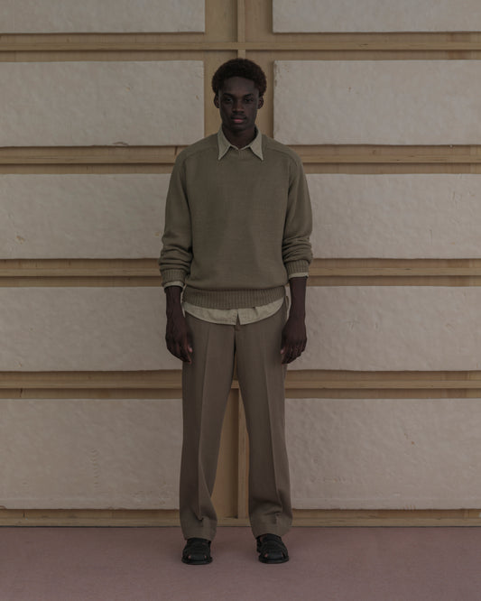 C/L CREWNECK KNIT / SAND BEIGE