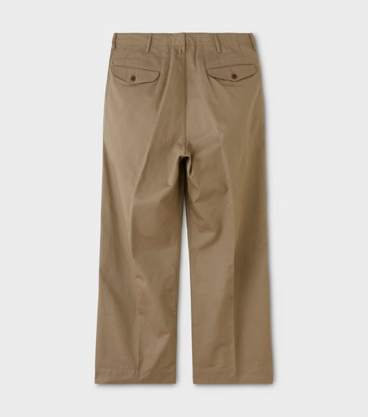 Officer Trousers - Wide / Khaki Beige