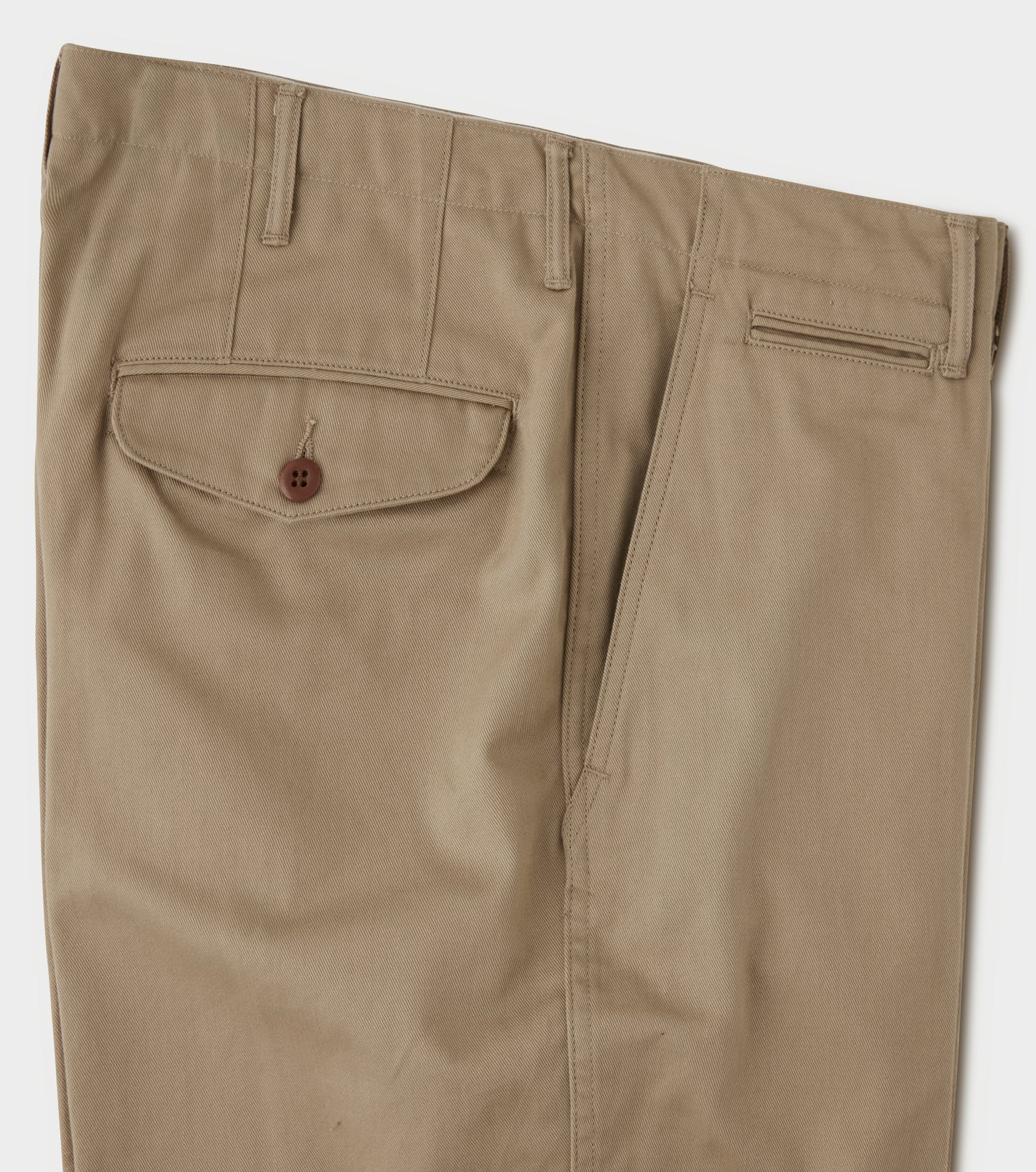 Officer Trousers - Wide / Khaki Beige