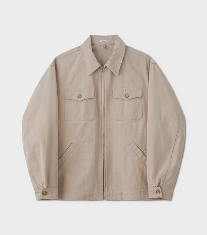 Duck Cloth Workaday Jacket / Cream (Fade)