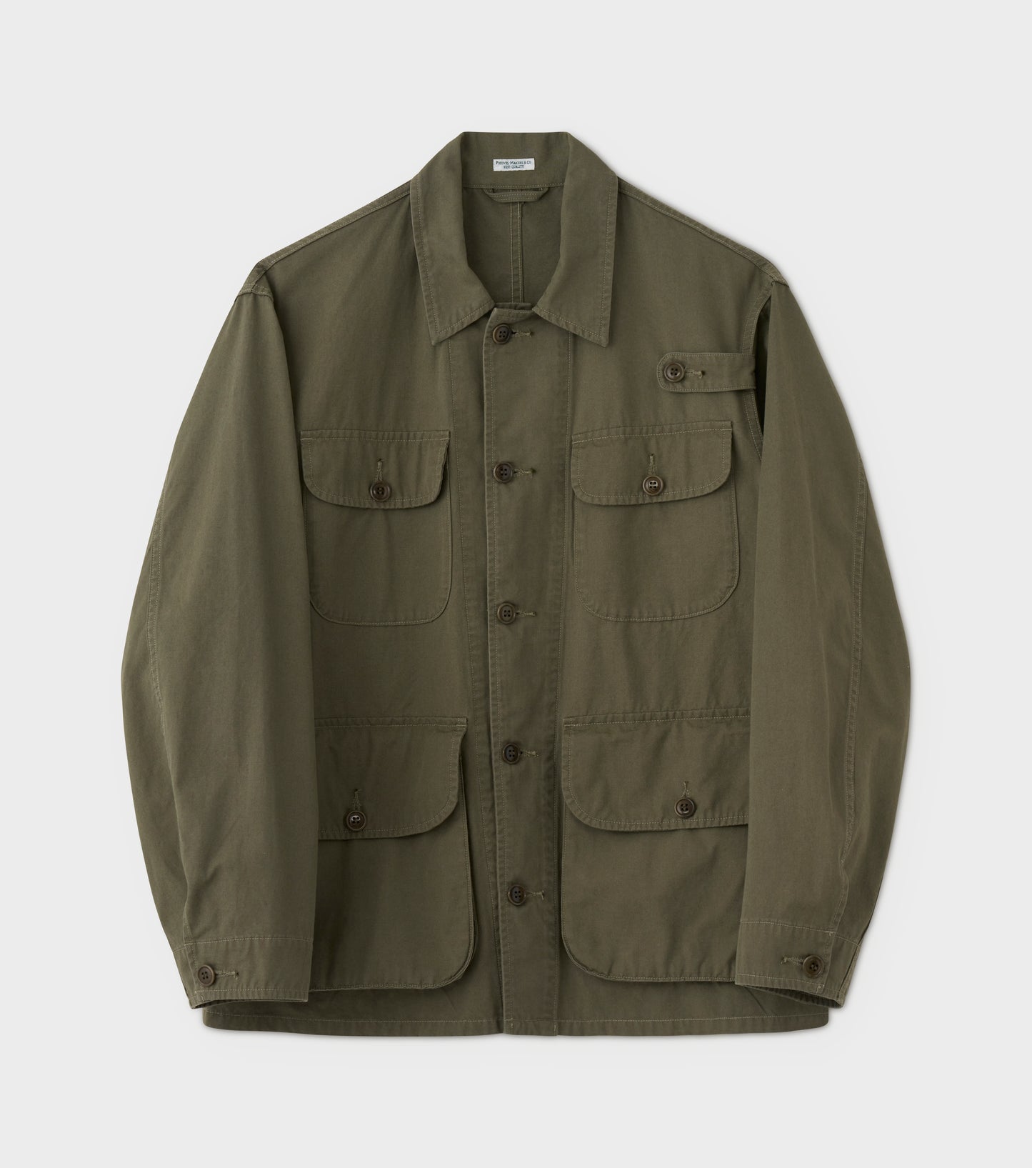 POPLIN CLOTH UTILITY JACKET / FADED OLIVE
