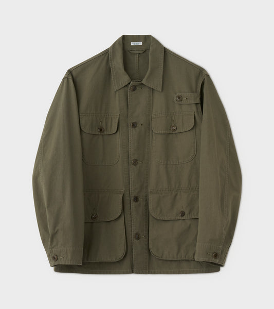 POPLIN CLOTH UTILITY JACKET / FADED OLIVE