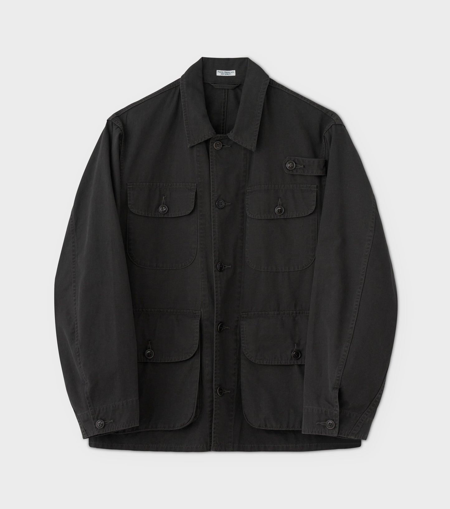 POPLIN CLOTH UTILITY JACKET / FADED CHARCOAL