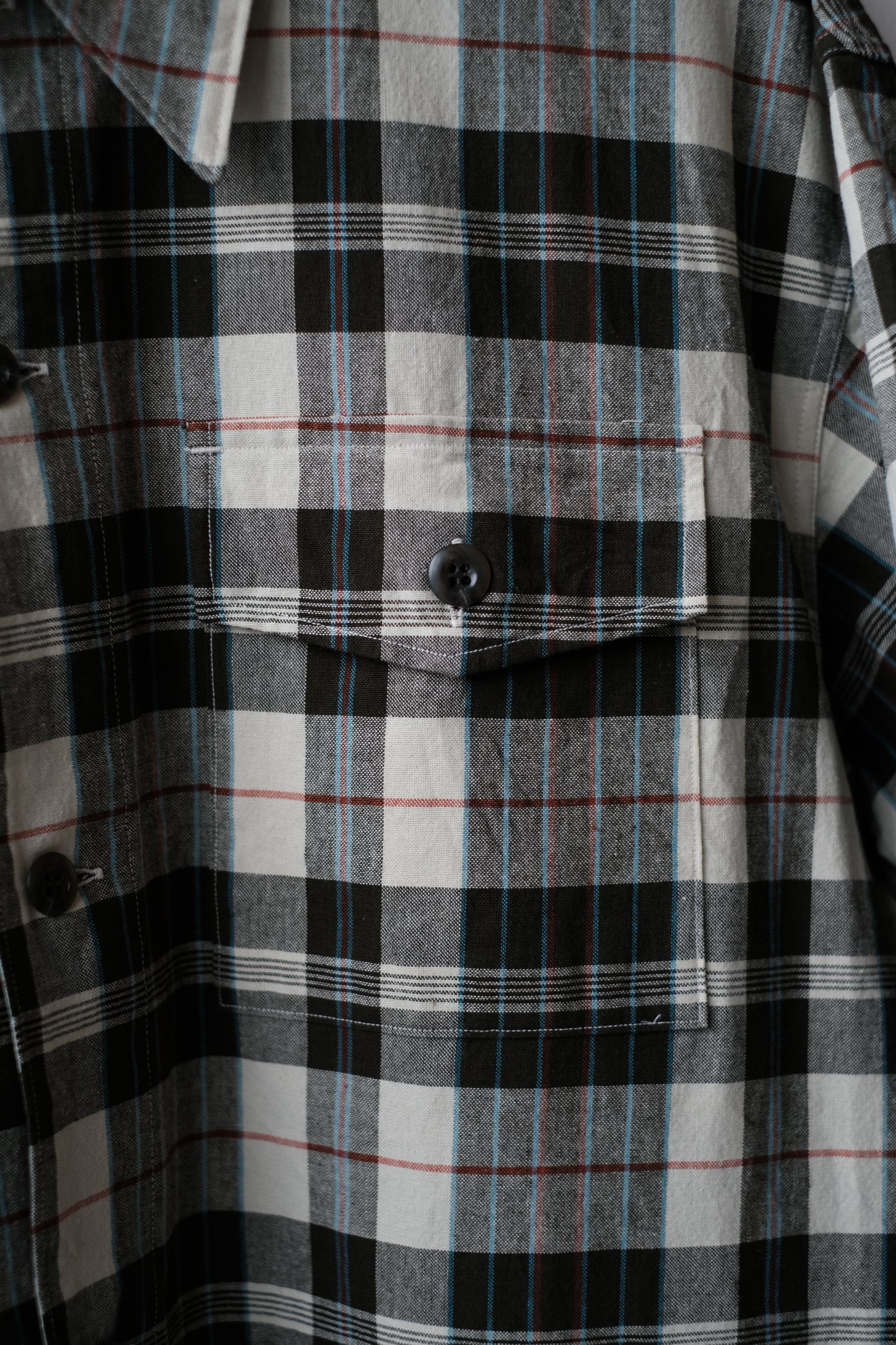 MADRAS SS SHIRT JACKET / ECRU × OLIVE