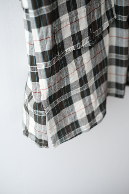 MADRAS SS SHIRT JACKET / ECRU × OLIVE
