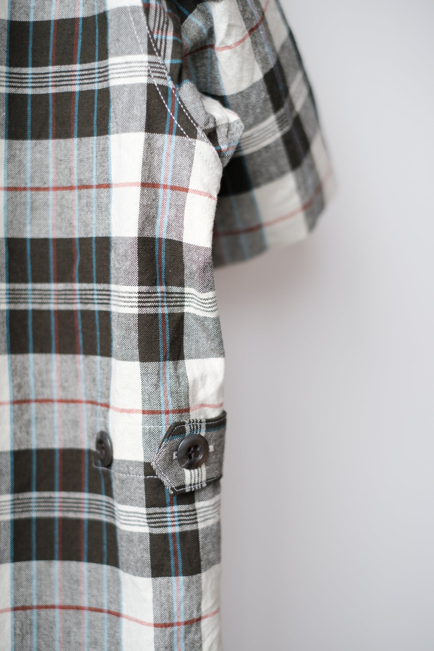MADRAS SS SHIRT JACKET / ECRU × OLIVE