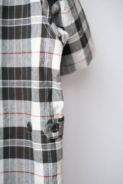 MADRAS SS SHIRT JACKET / ECRU × OLIVE