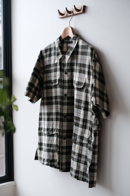 MADRAS SS SHIRT JACKET / ECRU × OLIVE