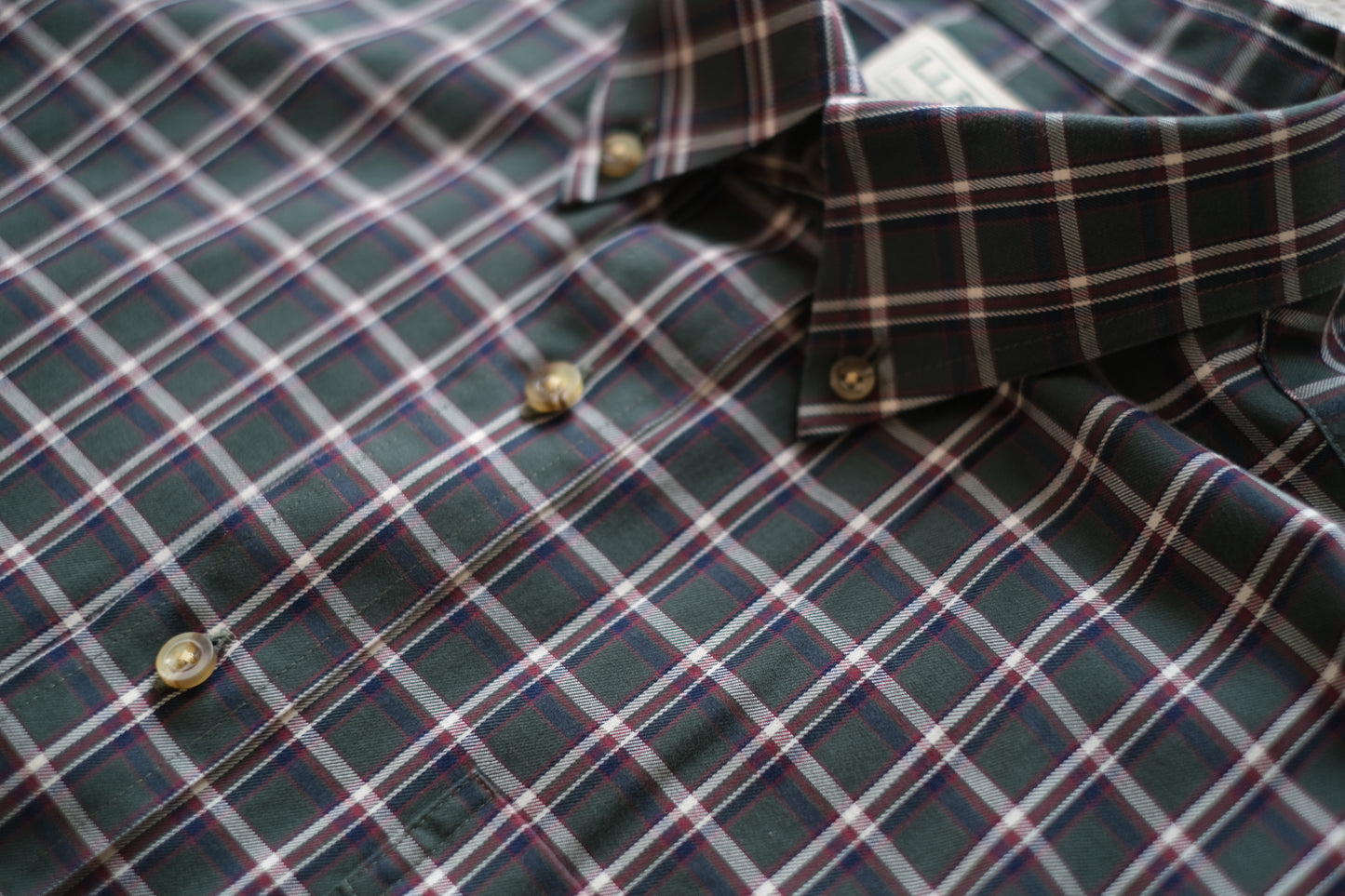 L.L.Bean Check B.D. Shirts "Dead Stock"