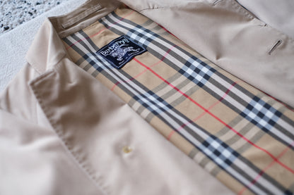 80s BURBERRYS BALMACAAN COAT ONE PANEL SLEEVE