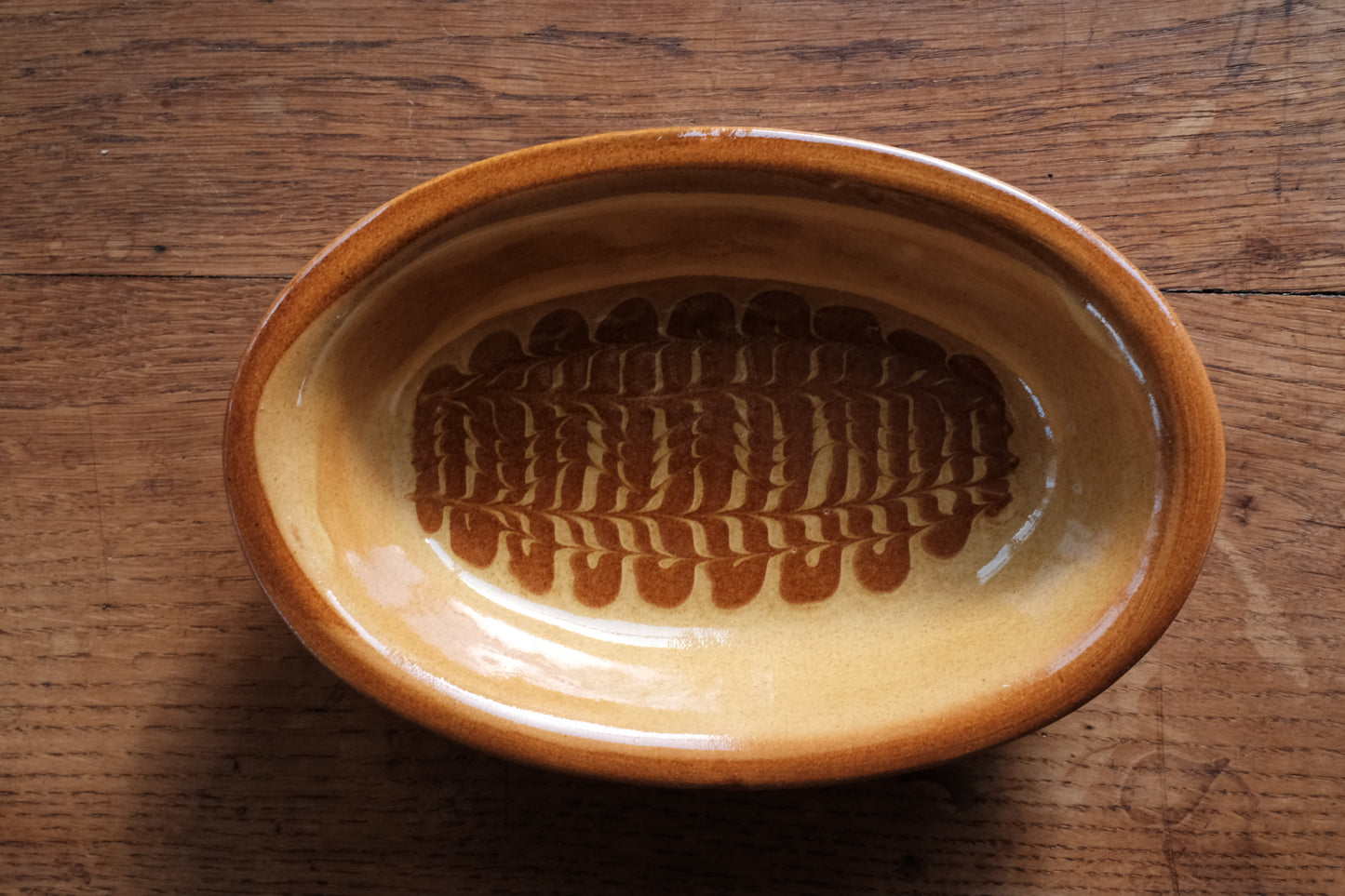 Slipware Ellipse Bowl / Wave
