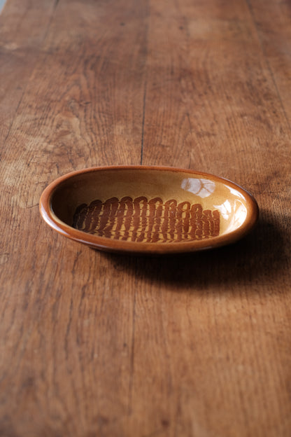 Slipware Ellipse Bowl / Wave