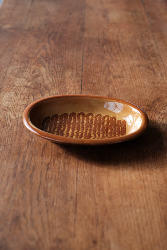 Slipware Ellipse Bowl / Wave
