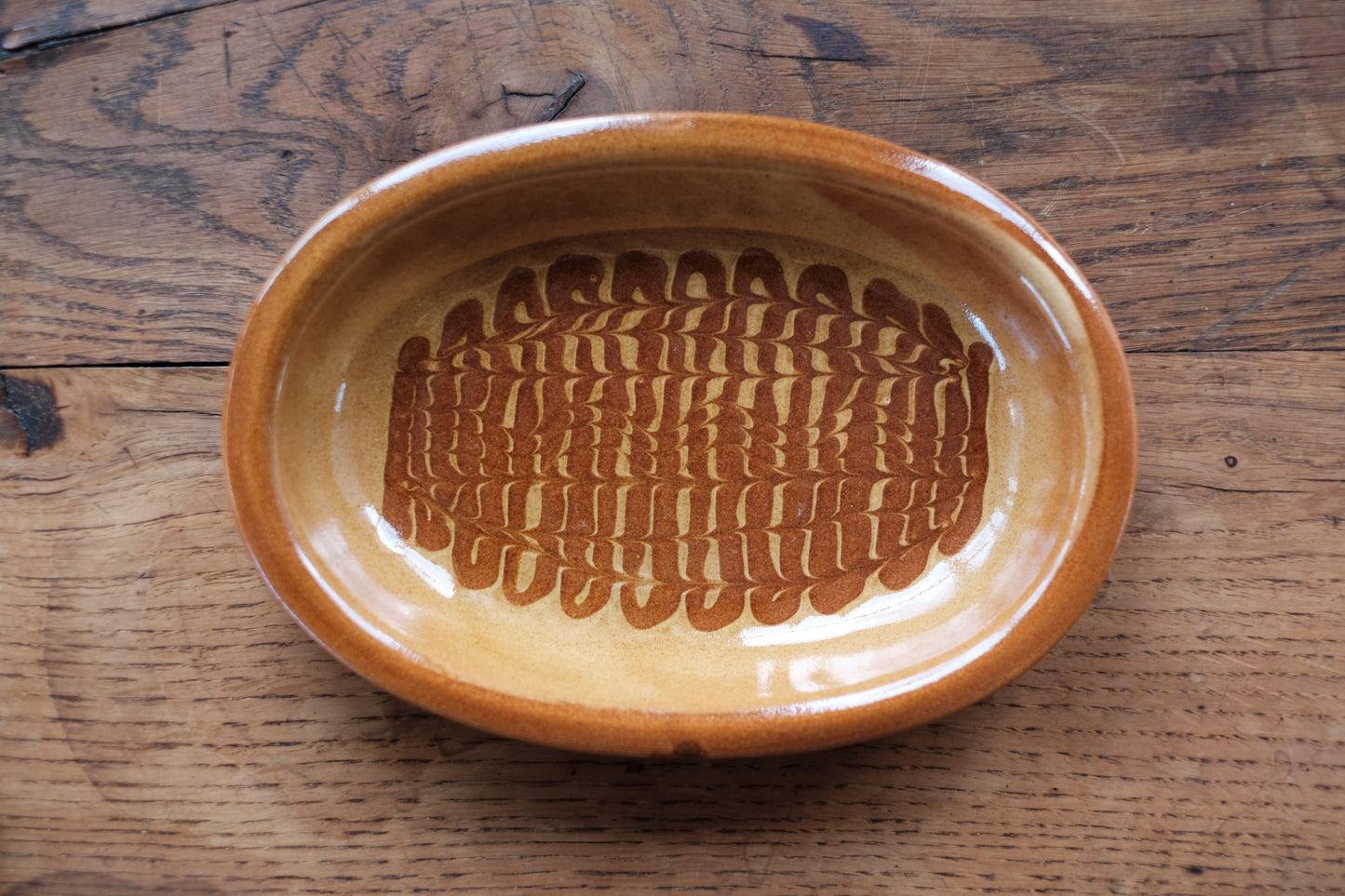 Slipware Ellipse Bowl / Wave