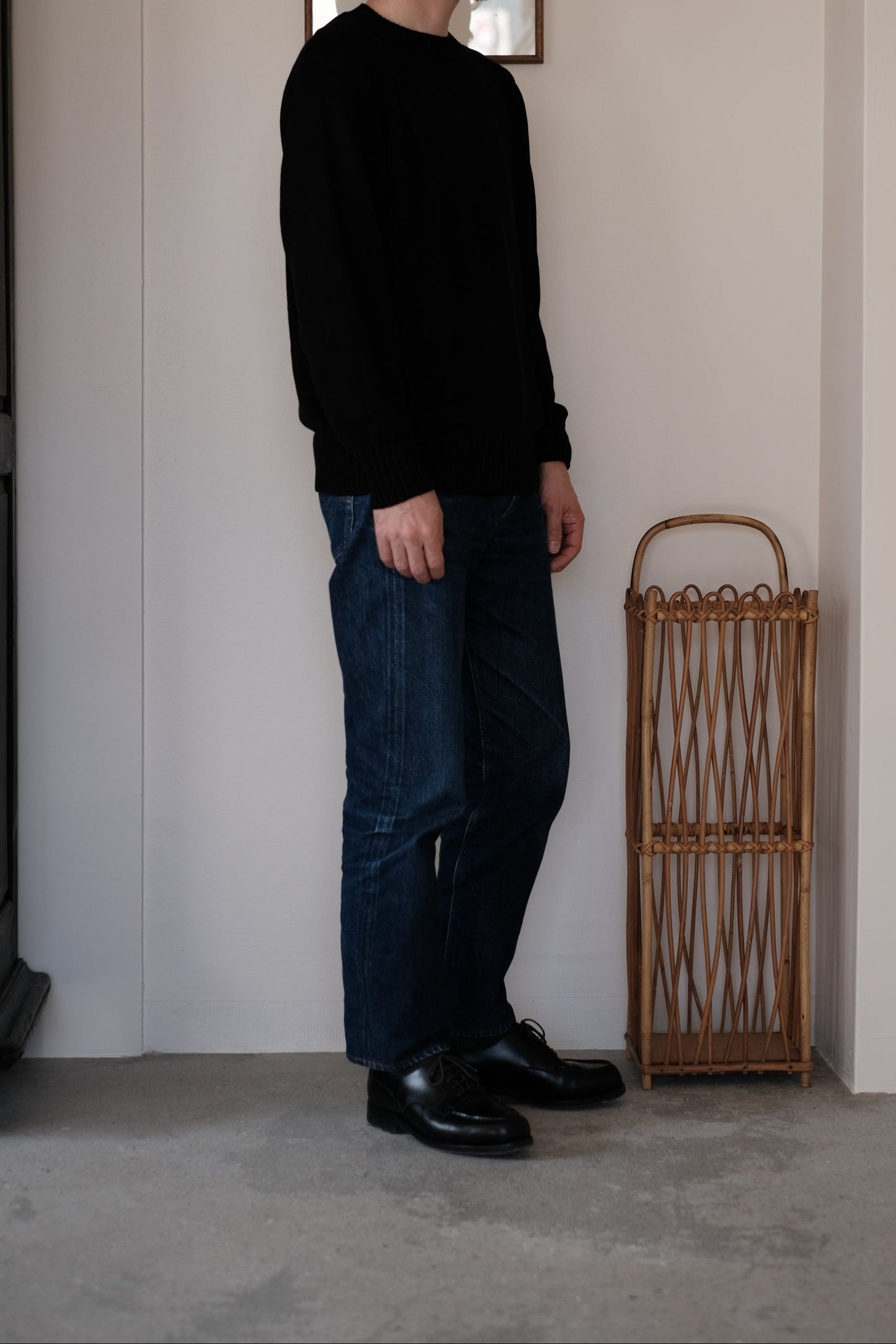 C/L CREWNECK KNIT / INK BLACK