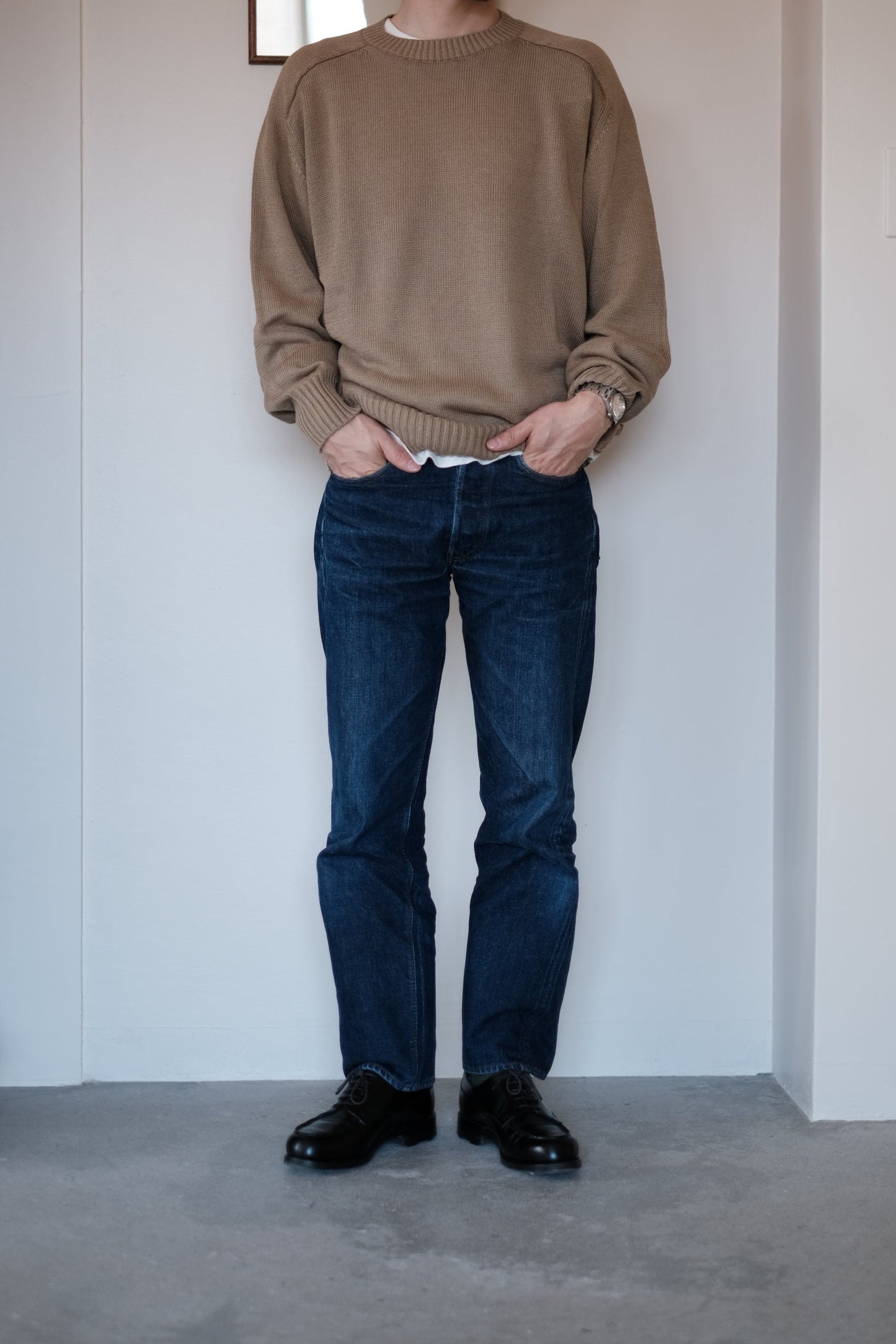C/L CREWNECK KNIT / SAND BEIGE