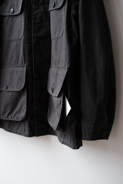 POPLIN CLOTH UTILITY JACKET / FADED CHARCOAL