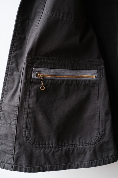 POPLIN CLOTH UTILITY JACKET / FADED CHARCOAL