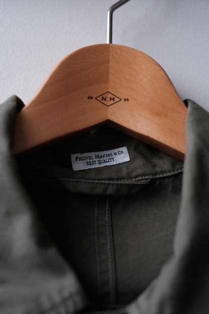 POPLIN CLOTH UTILITY JACKET / FADED OLIVE