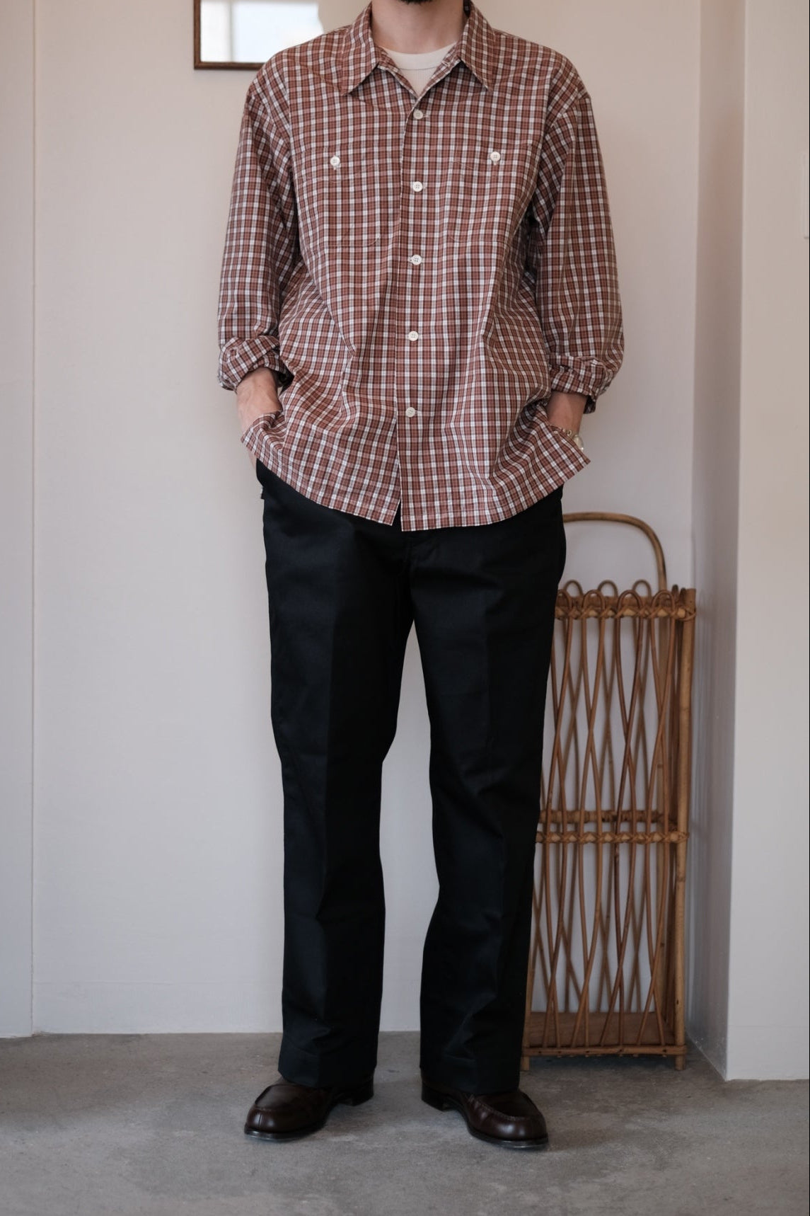 C/L PLAID LS SHIRTS / OLD ROSE